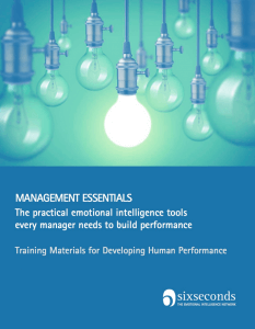 Six Seconds – Management Essentials Complete Kit
