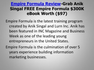 Anik Singal - Empire Formula 2020