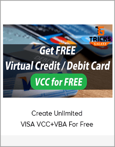 Create Unlimited VISA VCC+VBA For Free