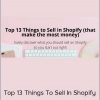 Sara Titus - Top 13 Things To Sell In Shopify