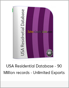 USA Residential Database - 90 Million records - Unlimited Exports