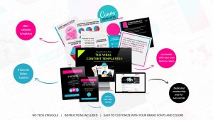 viral content bundle (Canva) + OTO "IG Story Boosters" and "Viral Hashtags Mastery"