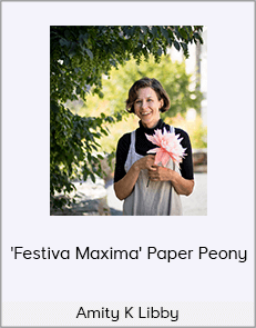 Amity K Libby - 'Festiva Maxima' Paper Peony (Flower and Jane 2020)