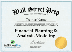 Financial Planning And Analysis Modeling Certification
