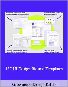 Growmodo Design Kit 1.0 - 157 UI Design file and Templates