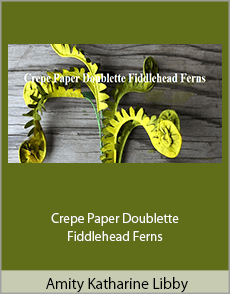 Amity Katharine Libby - Crepe Paper Doublette Fiddlehead Ferns