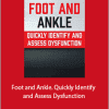 Courtney Conley - Foot and Ankle. Quickly Identify and Assess Dysfunction