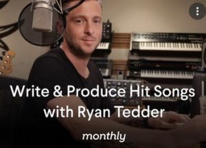 Ryan Tedder - Monthly Write and Produce Hit Songs